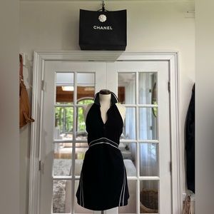 Chanel sport line black Terrycloth dress Sz 42